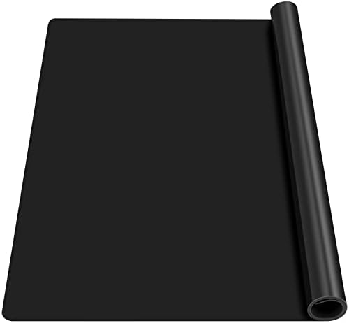 Gartful Extra Large Silicone Mats for Crafts, 35.4 x 23.6 inch Sheet, 1.8mm Thick Pad for Jewelry Casting Resin Mold, Nonstick Placemat, Countertop Protector, Black