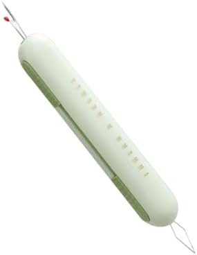 2-in-1 Sewing Needle Threader & Seam Ripper， Versatile Tools for Sewing, Quilting, Embroidery & Crafts - Easy Thread Removal & Threading for Sewing Enthusiasts and Elderly (Green)