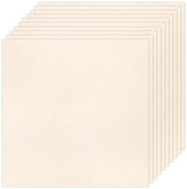 10 PCS Beige Natural Cotton Embroidery Fabric Cloth (7.8 × 7.8 Inch)