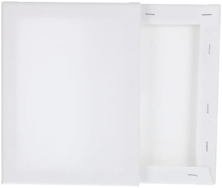 MECCANIXITY 2 Pcs Stretched Canvas for Painting, 6 x 8 Inch Blank Artist Boards 4/5 Inch Profile Cotton Canvas Panels for Beginners Professionals,White