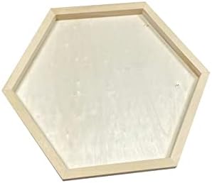 12x14 in Wood Panel Boards Wooden Hexagon Shaped Canvas for Painting Crafts(6 Pieces)