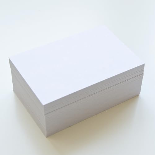 100 Sheets White Cardstock 5.5"x8.5", 130lb/350gsm Blank Thick Paper