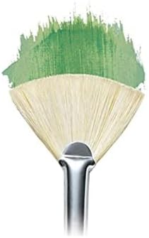 Winsor & Newton Winton Hog Bristle Brush-Fan #1, 1, Green