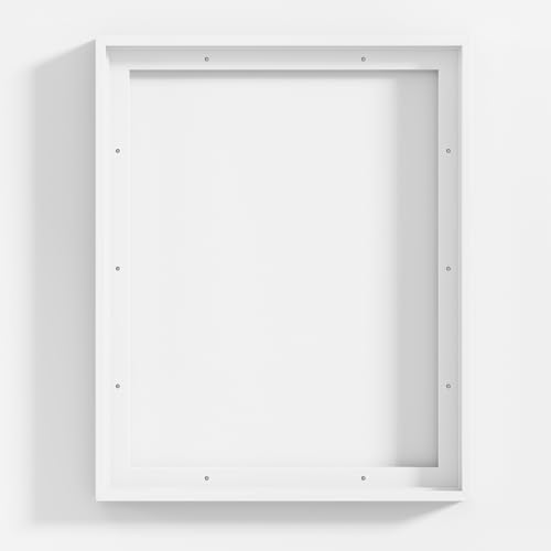 Venusmiles Canvas Frame 16x20 Frame for Canvas Painting Floating for 1" Deep, Floater for Canvas Artist Panel Oil Painting Wall Art Décor, Vertical or Horizontal Picture Wall Decor, White