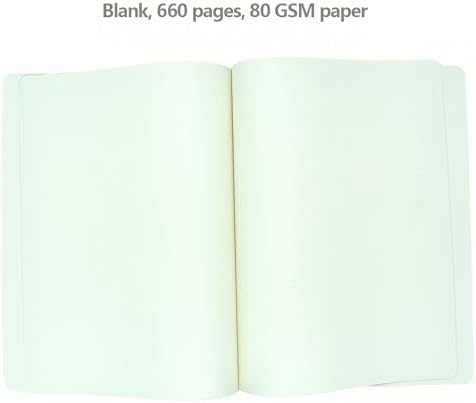 jooact Thick Sketchbook 660 Pages Notebook Soft Faux Leather Cover Journal 80GSM Paper Notepad Drawing Book Memo Writing Sketch Pad Diary Notebook