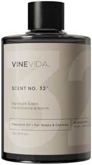 VINEVIDA [16oz] Frankincense & Myrrh Fragrance Oil for Candle Making and Soap Making - Premium Candle Scents for Soy Candles