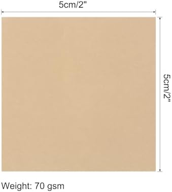 MECCANIXITY 50 Sheet Origami Paper Double Sided Khaki 2x2 Inch Square Sheet for Art Craft Project, Beginners, Gifts Decor