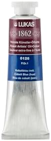 Lukas 1862 Professional German Oil Paint, Colbalt Blue Hue 37 mL - w/Beeswax & Non-Yellowing Sunflower Oil, Short Drying Time, Smooth, Outstanding Lightfastness
