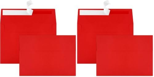 140 Packs of Invitation Envelopes, A2 Envelopes Red Postcard for 4.5x5.5 for Invitations, Self Seal for Photos RSVP, Greeting Cards