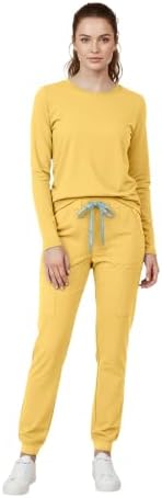 Med Couture Luma Jogger Scrub Pants for Women with Rib Knit Waistband