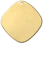 ImpressArt - Premium Metal Stamping Blanks for Metal Stamping and Jewelry Making (24 Pack) (3/4" Round Square, Brass)