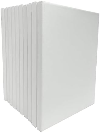 Artist's Loft 10 Count (40 Total) 8” x 10” Super Value Canvas Necessities - Acid Free Cotton Canvas for Paint, Acrylic, & Oils - Bulk 4 Pack