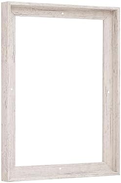 Pixy Canvas Floater Frame 5x6 for 3/4 (0.75) inch Deep Canvas Paintings/Canvas Prints/Wood Canvas Panels/Wall Art/Wall Decor/Home Decor/Artwork (Distressed White, 5 x 6 inch, Portrait)