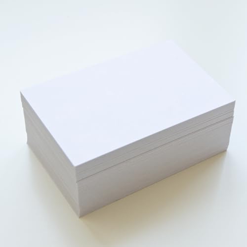 100 Sheets Blank White Cardstock 4" x 6" Thick Paper 130lb/350gsm