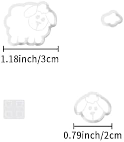 Xaekicr 4PCS Dog & Sheep Clay Cutters – Cute Polymer Clay Earring Cutters Set for Jewelry Making, Animal Clay Tools for DIY Projects, Polymer Clay Molds