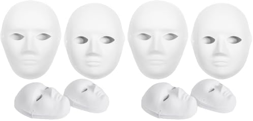CALPALMY Paper Mache Mask 14&16&30 Packs - for Artistic Projects, Theater, Halloween, Masquerade Parties, Classroom Art