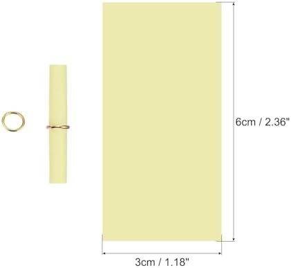 MECCANIXITY Mini Vintage Message Paper Scrolls, 100Pcs Valentine Message Paper, Lucky Wish Paper Roll for Party Birthday, Light Yellow