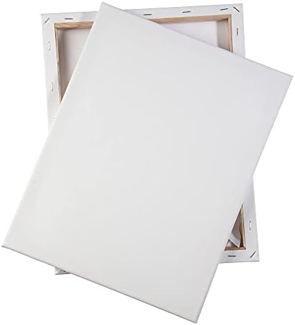 iDIY Stretched Canvas Board 11 x 14 (Set of 8) 5/8" - Classic White Blank, Pre Primed for Oils or Acrylics, 100% Cotton, Acid Free - Professional Grade for Painting or Art Project, Craft, Mixed Media