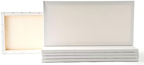 6 Count (24 Total) 10” x 20” Super Value Canvas by Artist's Loft Necessities - Acid Free Cotton Canvas for Paint, Acrylic, & Oils - Bulk 4 Pack