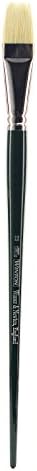 Winsor & Newton Winton Hog Bristle Brush Flat, 12, Green