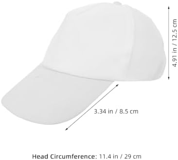 SHINEOFI 12pcs Kids White Baseball Caps Bulk DIY Plain Blank Caps with 12pcs Coloring Pens Painting Hats for Kids Birthday Parties Art Crafts Outdoor Activities