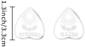 Xaekicr Halloween Clay Earring Cutters - Planchette Style Polymer Clay Cutters with Text & Bat Design, Clay Tools for DIY Jewelry Making