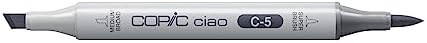 Copic Markers C5 Ciao with Replaceable Nib, Cool Gray No. 5