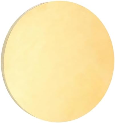 uxcell Brass Round Plate, 0.16"(4mm) Thick 2.4"(60mm) Dia H65 Brass Round Disc Blank Metal Sheet Copper Circle Disc for Metal Stamping DIY Crafts