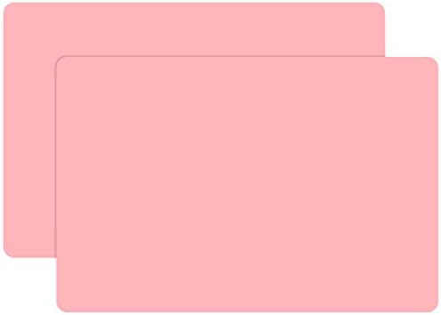 Gartful 23.6 x15.7 inch Resin Silicone Mats, X-Large Silicone Sheets for Jewelry Casting Molds, Nail Art, Acrylic Pouring, Nonstick Table Protector, Multipurpose Mat, Pink, Set of 2