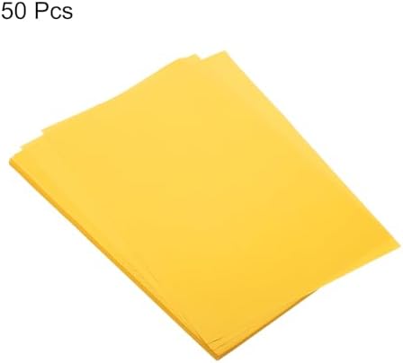 MECCANIXITY 50 Sheet Origami Paper Double Sided Cream Golden Yellow 11.7 x 8.3 Inch Square Sheet for Art Craft Project, Beginners, Gifts Decor