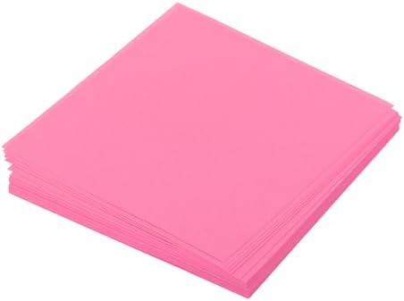 MECCANIXITY 50 Sheet Origami Paper Double Sided Fluorescent Pink 2x2 Inch Square Sheet for Art Craft Project, Beginners, Gifts Decor