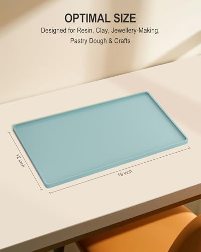 Silicone Art Mat for Crafts, 12" x 19" Waterproof Non-Slip Painting Mat
