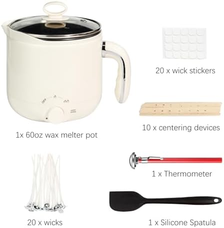 Aroparc Wax Melter for Candle Making with Pouring Spout, 60oz