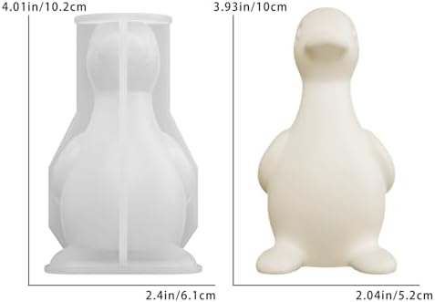 Wehous Duck Silicone Molds for Epoxy Resin, Cute Chubby Duck Shape Resin Concrete Candle Soap Molds, 3D Animal Casting Clay Art Craft Mold for DIY Keychain Car Freshie Table Home Ornament