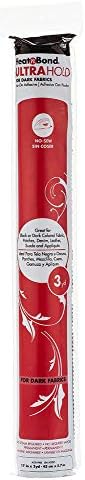 HeatnBond UltraHold Iron-On Adhesive Value Pack, 17 Inches x 3 Yards, Black