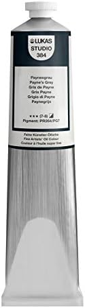 Lukas Studio Artist Oil Color Paints - High-pigment oil paint made with natural binder for artist, painting, & more! - [Payne's Grey - 200 mL]