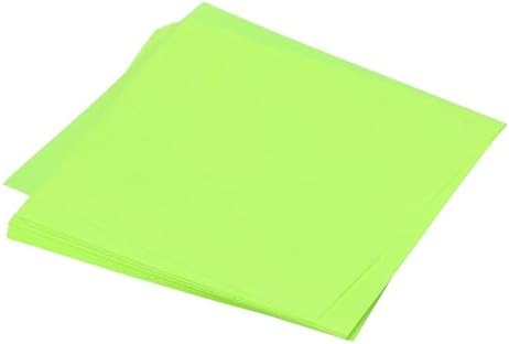 MECCANIXITY 50 Sheet Origami Paper Double Sided Fluorescent Green 10x10 Inch Square Sheet for Art Craft Project, Beginners, Gifts Decor