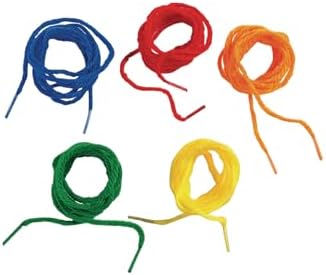 Colorations YARNTIP Tipped Lacing Yarn for Kids, 100 Pieces, Assorted Colors, 32 Inches Long, Weaving, Beading, Arts & Crafts, Jewelry, Motor Skills, Reusable, Stringing Activities