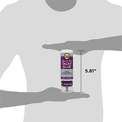 Aleene's Quick Dry Tacky Glue for Crafts in Always Ready Bottle, Nontoxic, Dries Extra Fast and Clear, 4 fl oz