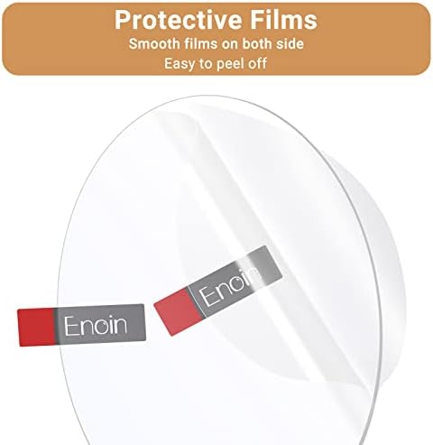 Enoin 30pcs 2.5 inch Clear Plexiglass Sheet 1/16 Inch Thick Disc Circle Acrylic Sheets Plastic Sheet 0.060", Transparent Board Panel for Glass, DIY Project,Picture Frame,Paintings, Art Craft