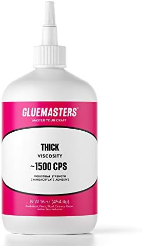 Pro Line - 16 OZ - Professional Grade Cyanoacrylate (CA) Super Glue by Glue Masters - Thick 1500 CPS Viscosity Adhesive for Woodworking, Scale Modeling, Fabrication, 3D Printing and More