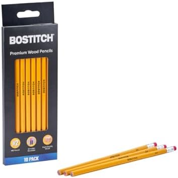 Bostitch Premium #2 Pencils, Premium Wood, Unsharpened, HB Graphite, 10-Pack