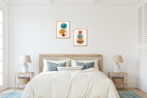 SNOWECRAFT Blank Canvas | 11x14 in Modern Framed Art in Natural Wood Color