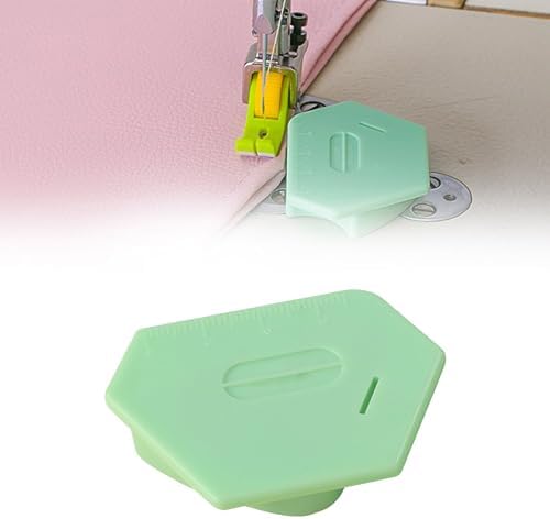 Magnetic Seam Guide for Sewing Machine, New Upgraded Multi-Purpose Tool Polygonal Strong Magnetic Gauge, Multifunctional Polygonal Hemmer Guide with Scale, Sewing Accessories Supplies (Green)