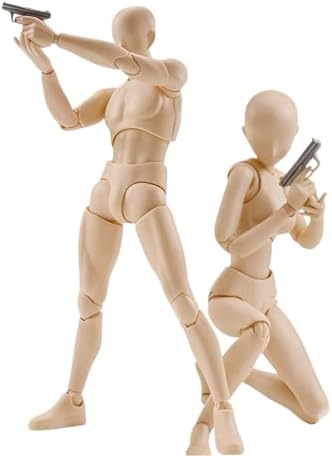 Artists Manikin Art Mannequin Figures Supplies Drawing Tools,Small Drawing Figure Model for Action Figure,Set Sketching,Painting(Yellow-Male