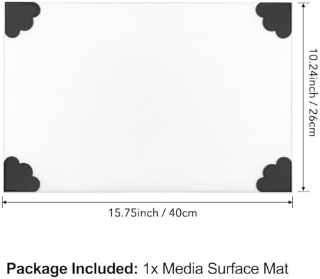 CYFUN DESIGN 2PCS Non-Stick Craft Mat for Card Making Stamping Ink Blending 15.75x10.24in Heat Resistant Media Surface Mat Use for Glass Media Mat Stamping Platform with Weighted Reinforced Corners