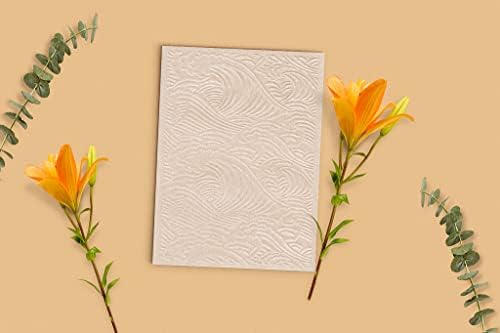 Summer Sea Wave Plastic Embossing Folders for Card Making Retro Ocean Wave Pattern Background Scrapbooking Plastic Template Photo Album Card Paper Handmade DIY Craft Decoration Template Molds