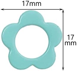 Hilsayum 30PCS Mini Size Stitch Markers Flower Shape Metal Stitch Markers Ring Multicolor Crochet Marker Knitting Weaving Tools