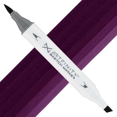 Artfinity Sketch Markers - Dark Purple V4-7, Vibrant, Professional, Dye-Based Alcohol Markers for Artists, Drawing, Travel, & More