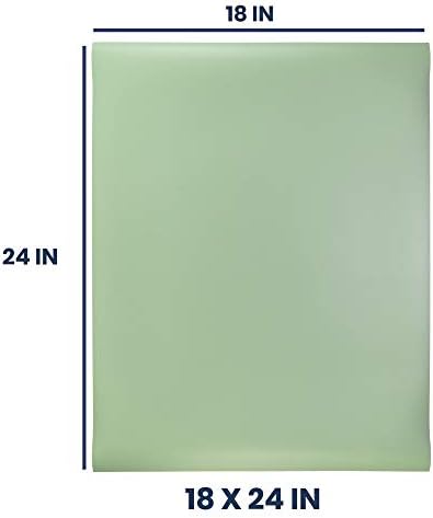 Pacific Arc Vinyl Board Cover. Self Healing and Stain Resistant Green/Ivory Sheet, 18 inches by 24 inches